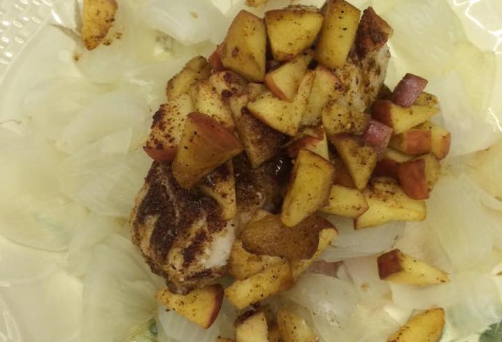 Moroccan Fish with Apples &amp; Onions