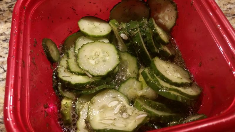 Garlic Dill Refrigerator Pickles