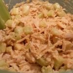 Buffalo Chicken Salad with Celery Spoons