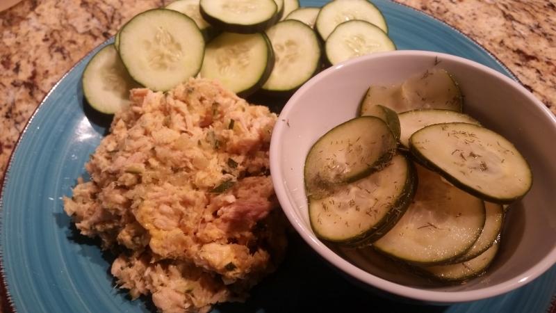 Dill Tuna Salad w/ Cucumbers
