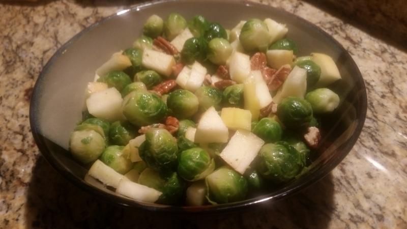 Apple Pecan Brussels Sprouts