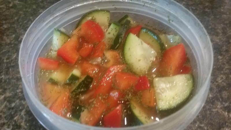 Red Pepper Cucumber Salad