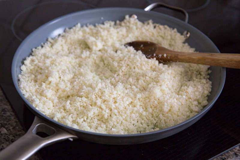 Steamed Cauliflower Rice