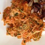Creamy Roasted Red Pepper Zoodles