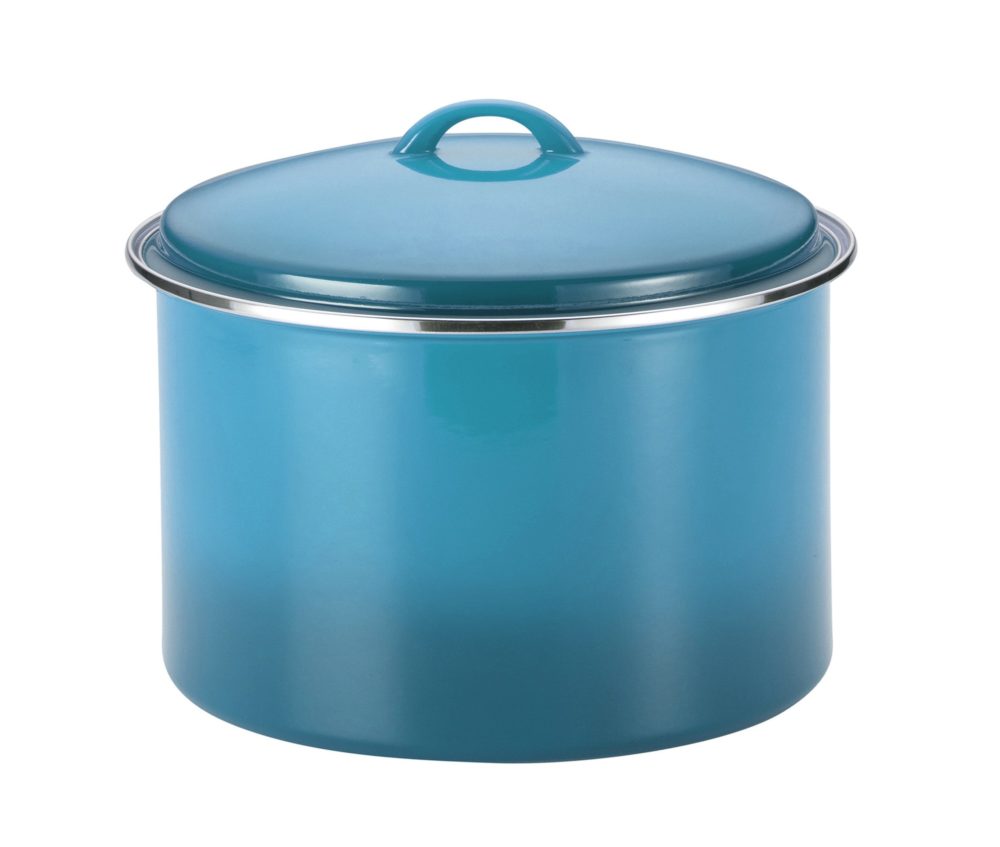 blue cooking pot isolated