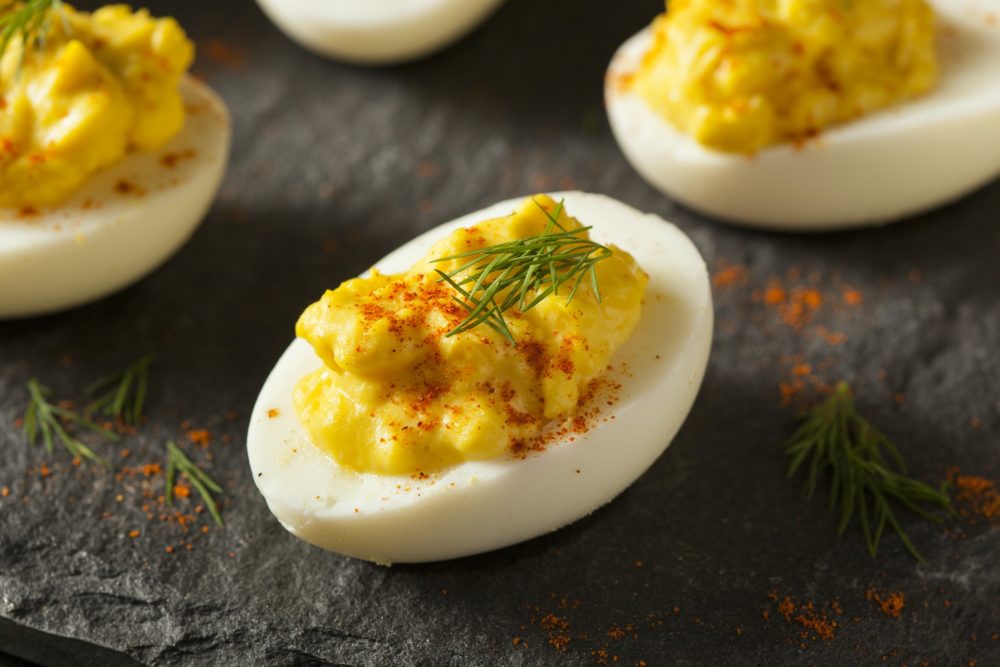 Homemade Spicy Devilled Eggs