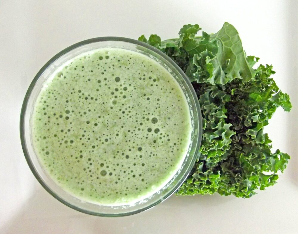 Green kale smoothie health drink