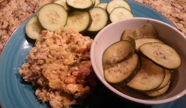 Dill Tuna Salad w/ Cucumbers
