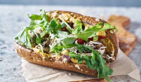 healthy meatless vegan sandwich